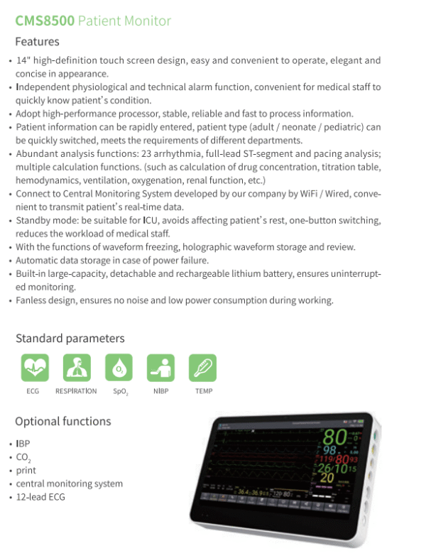 CMS8500 Patient Monitor