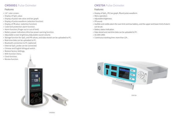 CMS60D1/CMS70A Pulse Oximeter