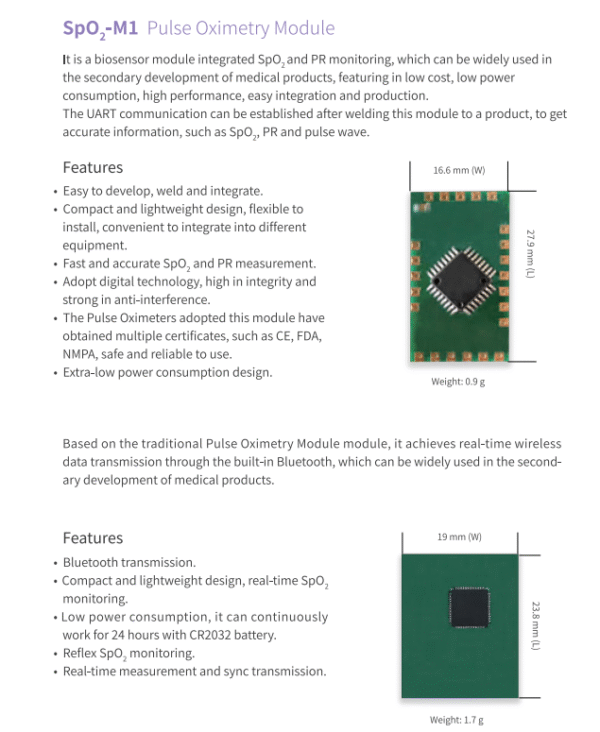 SpO-M1 Pulse Oximetry Module