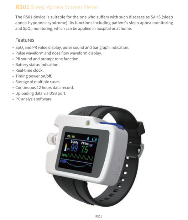 RS01 Sleep Apnea Screen Meter