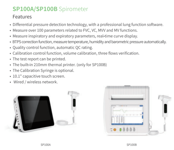 SP100A/SP100B Spirometer