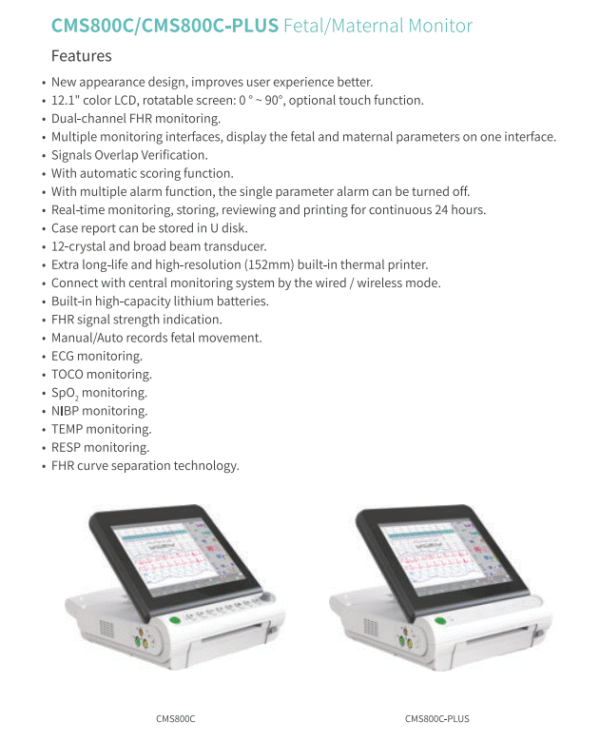 CMS800C/CMS800C-PLUS Fetal/Maternal Monitor
