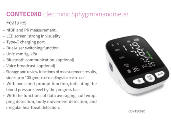 CONTECO8D Electronic Sphygmomanometer