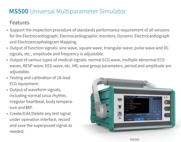 MS500 Universal Multiparameter Simulator